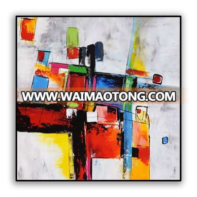 Large Abstract Contemporary Square Painting on Canvas